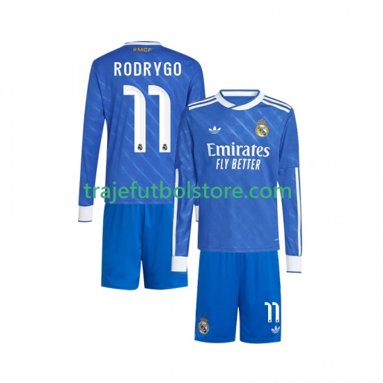 Camiseta 3ª Real Madrid Rodrygo 11 Niño 2025-2026 ML