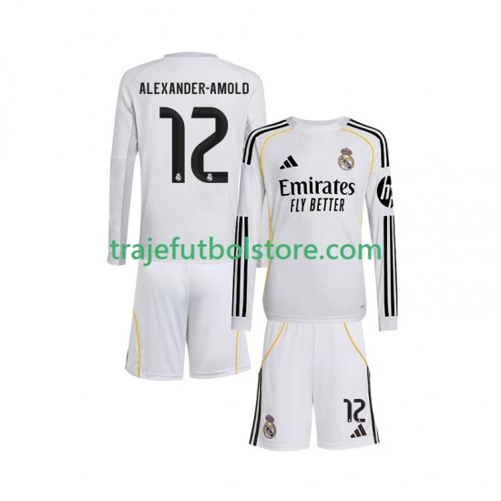 Camiseta 1ª Real Madrid Trent Alexander-Arnold 12 Niño 2025-2026 ML