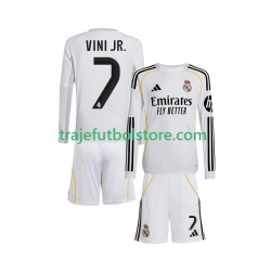 Camiseta 1ª Real Madrid Vinicius Junior 7 Niño 2025-2026 ML