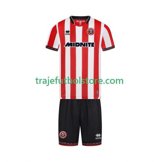 Camiseta 1ª Sheffield United Niño 2025-2026 Manga Corta