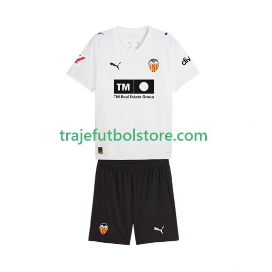 Camiseta 1ª Valencia CF Niño 2025-2026 Manga Corta