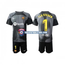 Camiseta 2ª FC Barcelona Ter Stegen 1 Portero Niño 2022-2023 Manga Corta