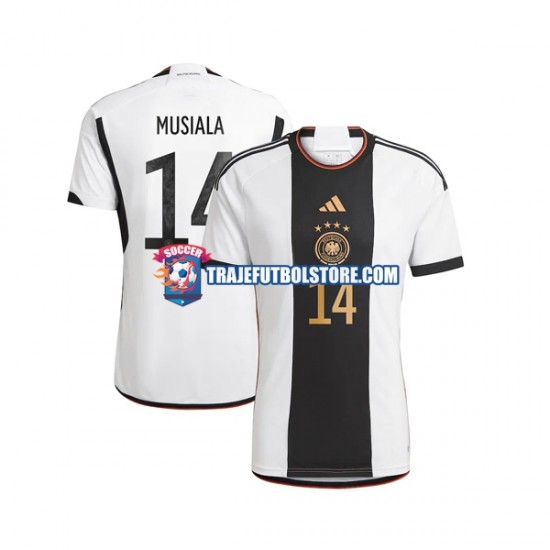 Camiseta 1ª Alemania Musiala 14 Hombre Copa Mundial 2022 Manga Corta