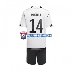 Camiseta 1ª Alemania Musiala 14 Niño Copa Mundial 2022 Manga Corta
