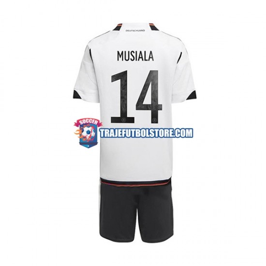 Camiseta 1ª Alemania Musiala 14 Niño Copa Mundial 2022 Manga Corta