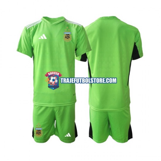 Camiseta 1ª Argentina Portero Niño Copa Mundial 2022 Manga Corta