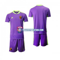 Camiseta 2ª Bélgica Courtois 1 Portero Niño 2021-2022 Manga Corta