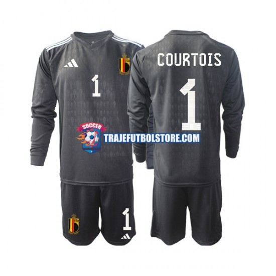 Camiseta 2ª Bélgica Courtois 1 Portero Niño 2022 ML