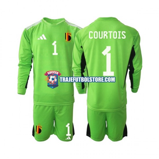 Camiseta 1ª Bélgica Courtois 1 Portero Niño 2021-2022 ML