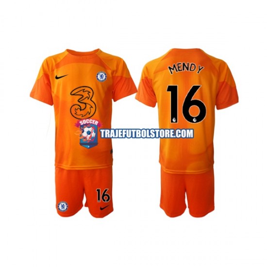 Camiseta 1ª Chelsea Edouard Mendy 16 Portero Niño 2022-2023 Manga Corta