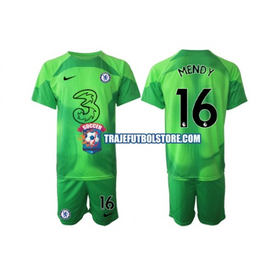 Camiseta 3ª Chelsea Edouard Mendy 16 Portero Niño 2022-2023 Manga Corta