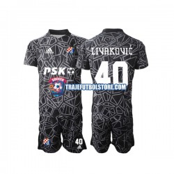 Camiseta 1ª Dinamo Zagreb Livakovic 40 Portero Niño 2022-2023 Manga Corta