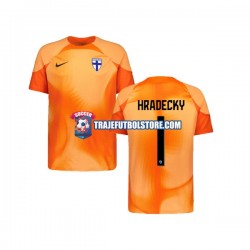 Camiseta 1ª Finlandia HRADECKY 1 Portero Hombre 2022-2023 Manga Corta