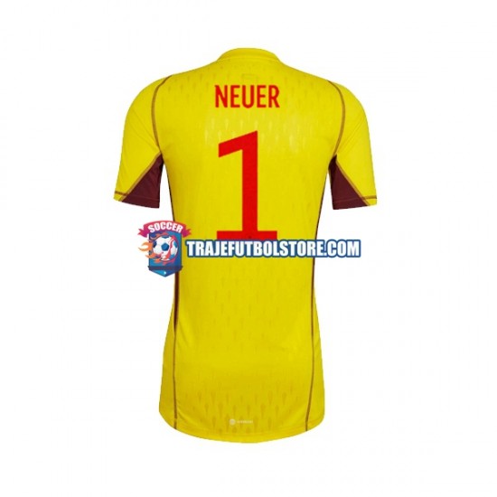 Camiseta 2ª Alemania Manuel Neuer 1 Portero Hombre Copa Mundial 2022 Manga Corta