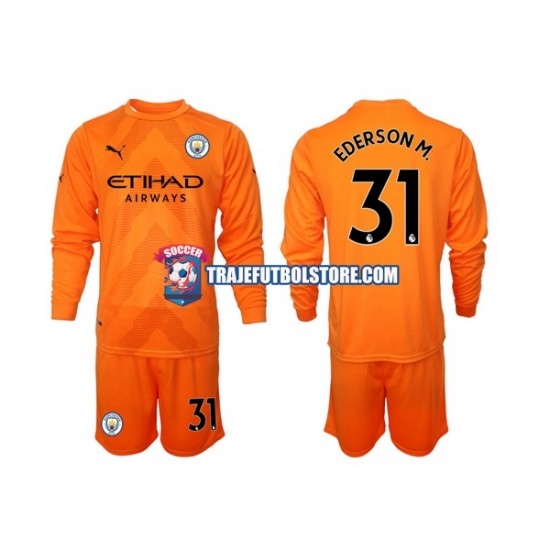 Camiseta 3ª Manchester City Ederson M 31 Portero Niño 2022-2023 ML