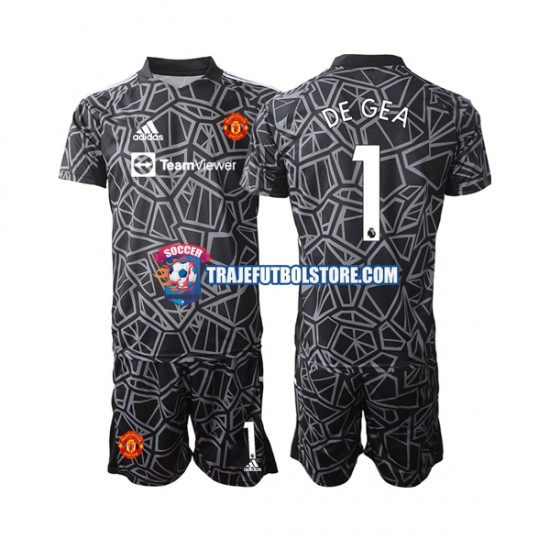 Camiseta 2ª Manchester United DE GEA 1 Portero Niño 2022-2023 Manga Corta
