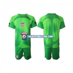 Camiseta 4ª Estados Unidos Portero Niño Copa Mundial 2022 Manga Corta