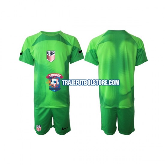 Camiseta 4ª Estados Unidos Portero Niño Copa Mundial 2022 Manga Corta