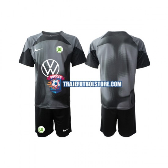 Camiseta 1ª VfL Wolfsburg Portero Niño 2022-2023 Manga Corta