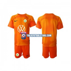 Camiseta 3ª VfL Wolfsburg Portero Niño 2022-2023 Manga Corta