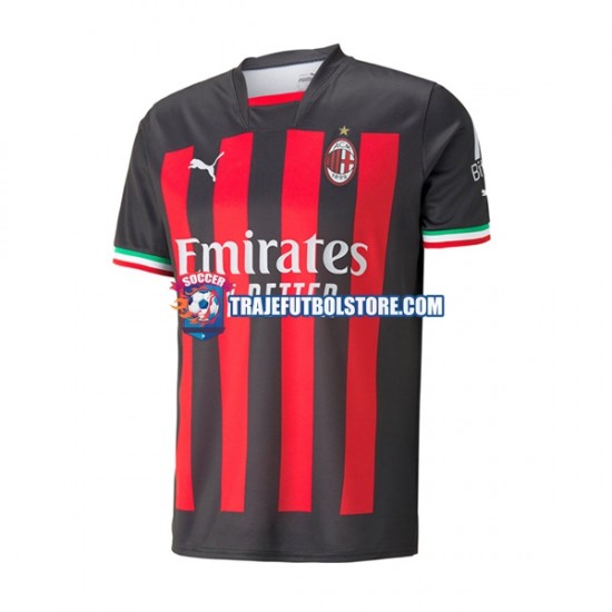 Camiseta 1ª AC Milan Hombre 2022-2023 Manga Corta