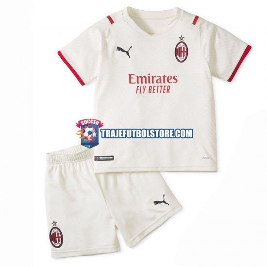 Camiseta 2ª AC Milan Niño 2021-2022 Manga Corta