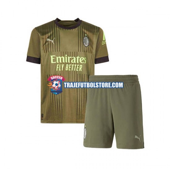 Camiseta 3ª AC Milan Niño 2022-2023 Manga Corta
