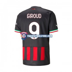 Camiseta 1ª AC Milan Olivier Giroud 9 Hombre 2022-2023 Manga Corta