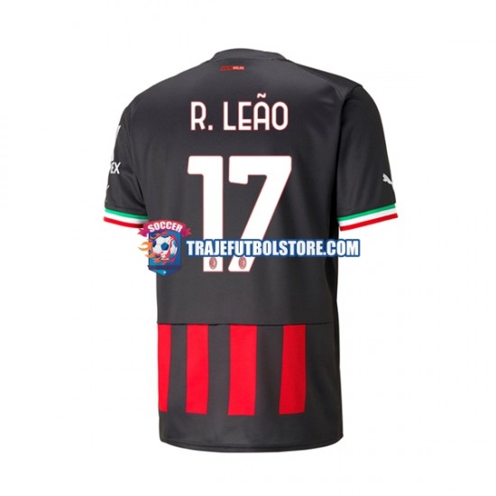 Camiseta 1ª AC Milan Rafael Leao 17 Hombre 2022-2023 Manga Corta