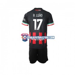 Camiseta 1ª AC Milan Rafael Leao 17 Niño 2022-2023 Manga Corta