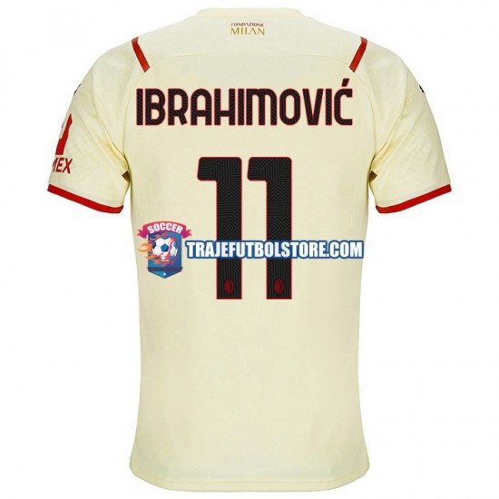Camiseta 2ª AC Milan Ibrahimović Zlatan 11 Hombre 2021-2022 Manga Corta