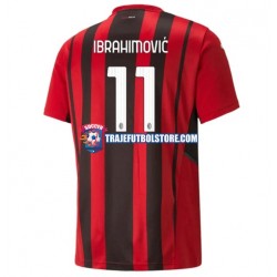 Camiseta 1ª AC Milan Ibrahimović Zlatan 11 Hombre 2021-2022 Manga Corta