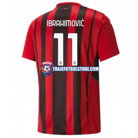 Camiseta 1ª AC Milan Ibrahimović Zlatan 11 Hombre 2021-2022 Manga Corta