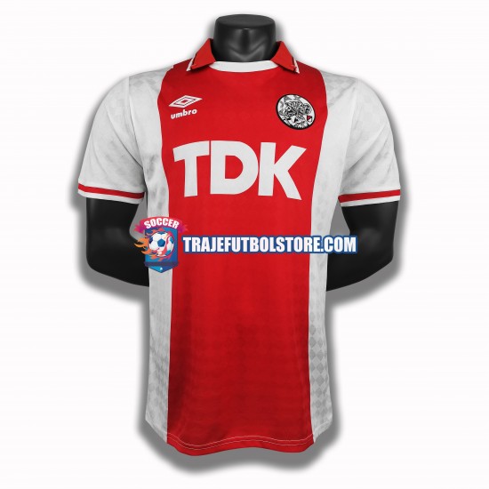 Camiseta 1ª AFC Ajax 1990 Retro Hombre Manga Corta