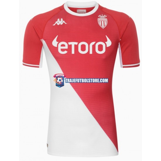 Camiseta 1ª AS Monaco Hombre 2021-2022 Manga Corta