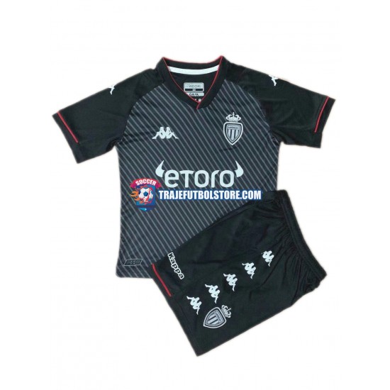 Camiseta 2ª AS Monaco Niño 2021-2022 Manga Corta