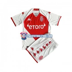 Camiseta 1ª AS Monaco Niño 2022-2023 Manga Corta