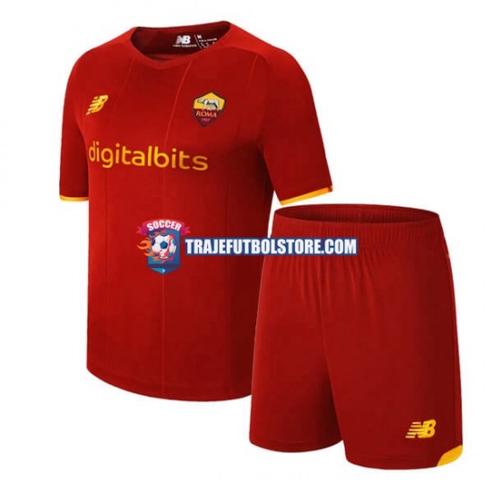 Camiseta 1ª AS Roma Niño 2021-2022 Manga Corta