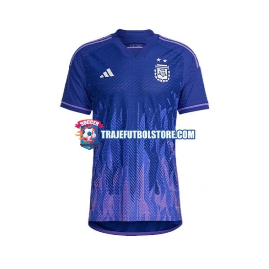 Camiseta 2ª Argentina Hombre Copa Mundial 2022 Manga Corta