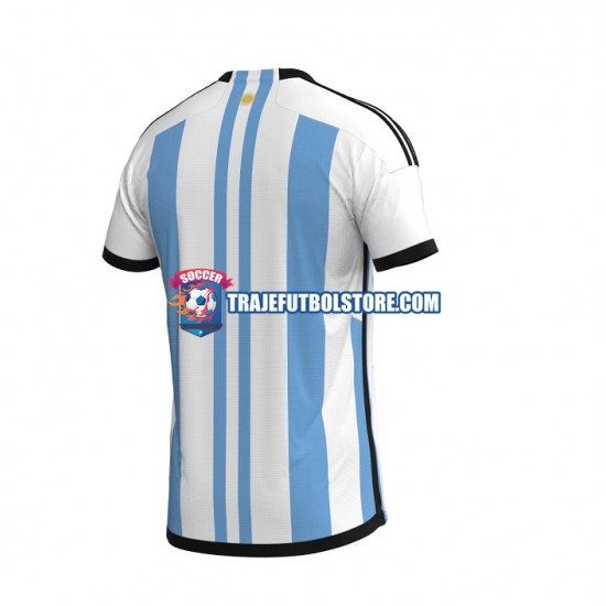 Camiseta 1ª Argentina Hombre Copa Mundial 2022 Manga Corta