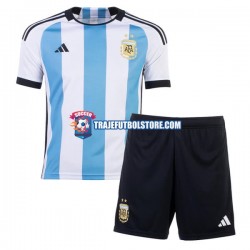 Camiseta 1ª Argentina Niño Copa Mundial 2022 Manga Corta