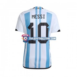 Camiseta 1ª Argentina Lionel Messi 10 Hombre Copa Mundial 2022 Manga Corta