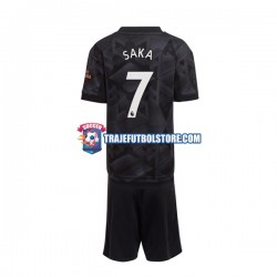 Camiseta 2ª Arsenal Saka 7 Niño 2022-2023 Manga Corta