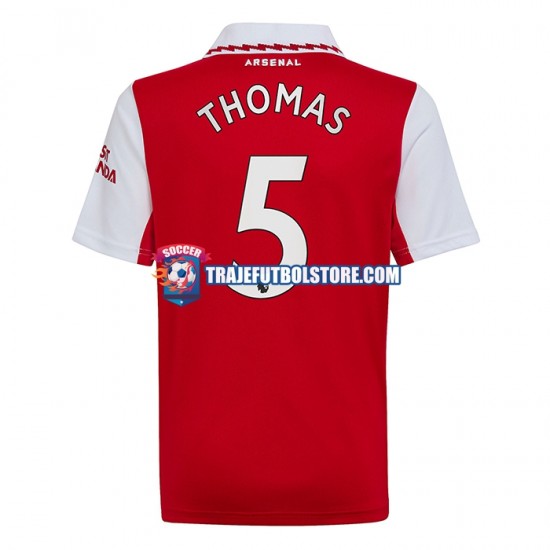 Camiseta 1ª Arsenal Thomas Partey 5 Hombre 2022-2023 Manga Corta