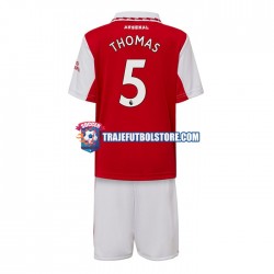 Camiseta 1ª Arsenal Thomas Partey 5 Niño 2022-2023 Manga Corta