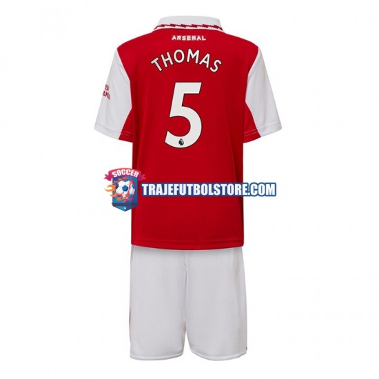 Camiseta 1ª Arsenal Thomas Partey 5 Niño 2022-2023 Manga Corta