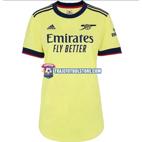 Camiseta 2ª Arsenal Mujer 2021-2022 Manga Corta