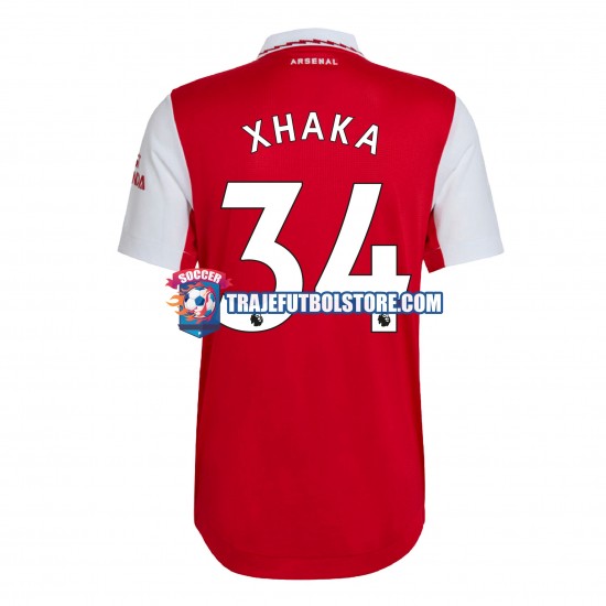 Camiseta 1ª Arsenal Xhaka 34 Hombre 2022-2023 Manga Corta