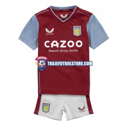 Camiseta 1ª Aston Villa Niño 2022-2023 Manga Corta