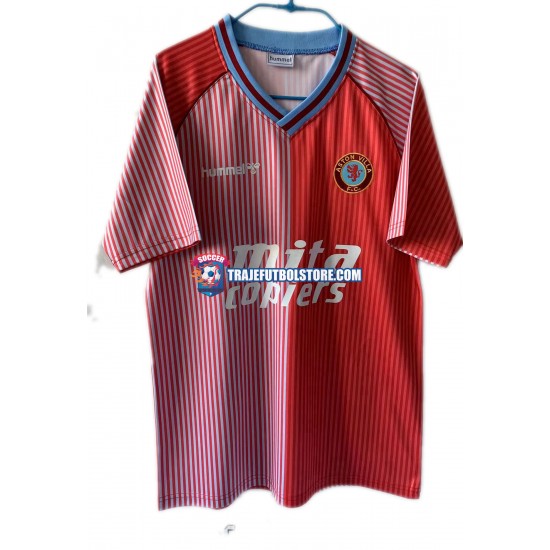 Camiseta 1ª Aston Villa 1988 Retro Hombre Manga Corta